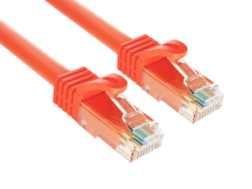 14ft Cat6a UTP 10G Ethernet Network Patch Cable Snagless 24AWG Bare Copper, Orange