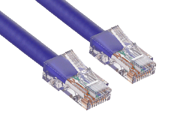 100ft Cat6 UTP Non-Booted Ethernet Network Patch Cable 24AWG Bare Copper, Purple