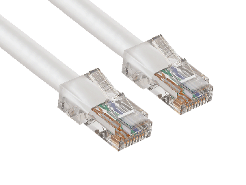 10ft Cat5e UTP Non-Booted Ethernet Network Patch Cable 24AWG Bare Copper, White