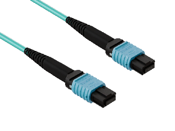 30m OM4 MTP TO MTP 12 Fibers Corning Fiber Trunk Cable Type B Multimode 50/125 OFNP Rated, Aqua