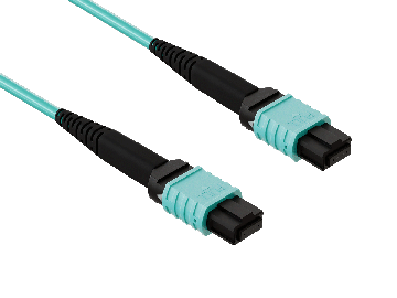 20m OM4 MPO TO MPO 12 Fibers Corning Fiber Trunk Cable Type A Multimode 50/125 OFNR Rated, Aqua