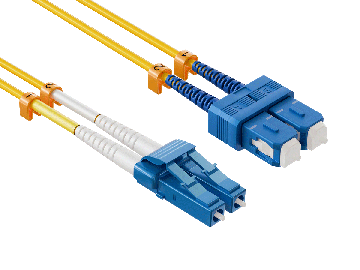 25m OS2 Short Boot LC TO SC UPC Duplex Corning Fiber Optic Cable Single-Mode 9/125 LZSH/OFNR Rated, Yellow