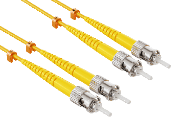 3m OS2 Short Boot ST TO ST UPC Duplex Corning Fiber Optic Cable SingleMode 9/125 LZSH/OFNR Rated, Yellow