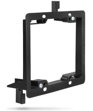 2-Gang Low Voltage Mounting Bracket, Black