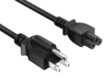 3ft NEMA 5-15P to C5 3-Prong Notebook Power Cord, 18AWG, SVT, 10A/125V, Black