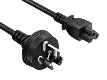 6ft AS3112 to IEC320 C5 Australia Power Cord for 3-Prong Notebook, 18AWG, Black