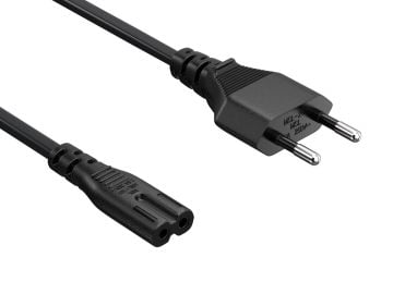 6ft CEE 7/16 to IEC320 C7 European Power Cord for Notebook Non-Polarized 18AWG , Black
