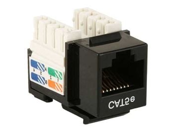Cat5e RJ45 UTP 110 Type Punch Down Keystone Black