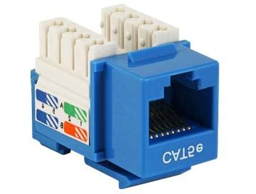 Cat5e RJ45 UTP 110 Type Punch Down Keystone Blue