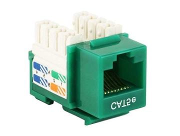 Cat5e RJ45 UTP 110 Type Punch Down Keystone Green