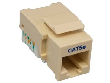Cat5e RJ45 UTP Tool Less Keystone Jack Beige Color