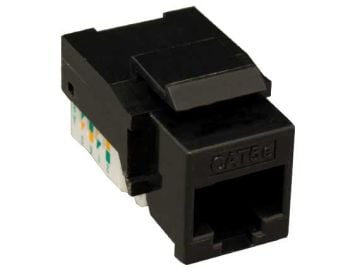 Cat5e RJ45 UTP Tool Less Keystone Jack Black Color