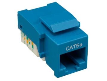 Cat5e RJ45 UTP Tool Less Keystone Jack Blue Color