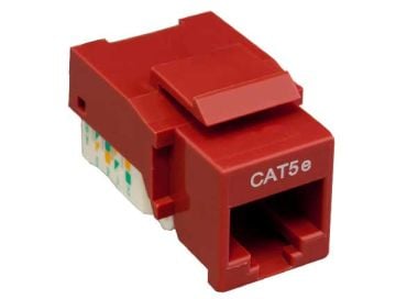 Cat5e RJ45 UTP Tool Less Keystone Jack Red Color