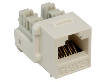 Cat6A RJ45 UTP 110 Type Punch Down Keystone Jack White Color