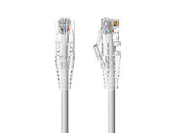 25FT Slim Cat6 28AWG UTP Ethernet Network Patch Cable Snagless, Gray