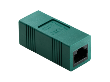 Cross Over Cat6 RJ45 Modular Inline Coupler Female to Female, Green