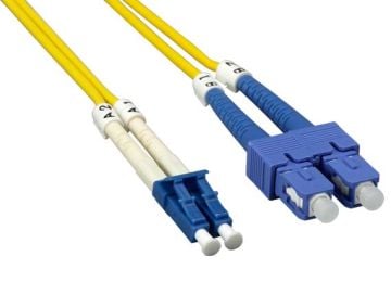 15m LC/SC Duplex 9/125 Single Mode Fiber Optic Cable