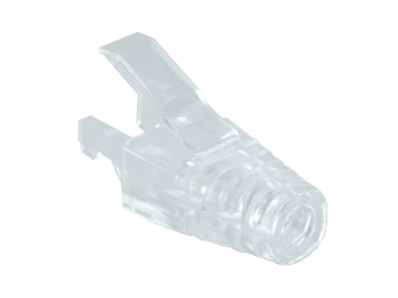 Mini Cat6a & Cat6 Snag Proof  RJ45 Strain Relief Boot for Mini Cat6a & 6 Cable, Clear, Pack of 50