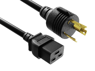 6ft NEMA L6-30P to C19 Heavy Duty Power Cord 12AWG, 20A 250V 