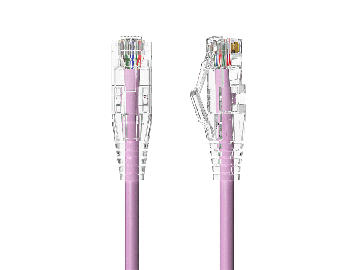 2FT Slim Cat6 28AWG UTP Ethernet Network Patch Cable Snagless, Pink