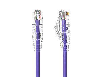 Slim Cat6a 28AWG UTP Ethernet Network Patch Cable, Purple