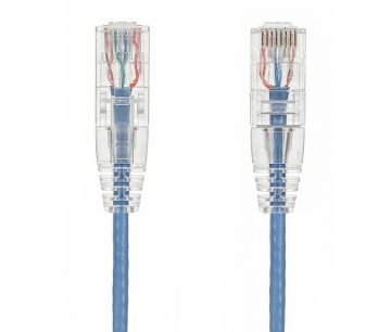 14ft Slim Cat6 28 AWG UTP Snagless Ethernet Network Patch Cable, Blue