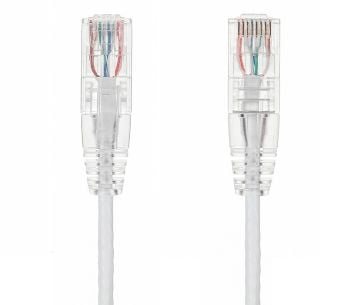4FT Slim Cat6 28AWG UTP Ethernet Network Patch Cable Snagless, White