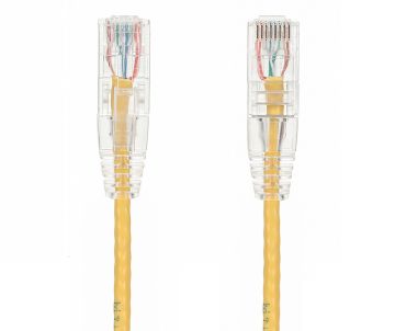 5FT Slim Cat6 28AWG UTP Ethernet Network Patch Cable Snagless, Yellow