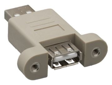 USB A Male to A Female Port Saver Adapter Panel Mount Type