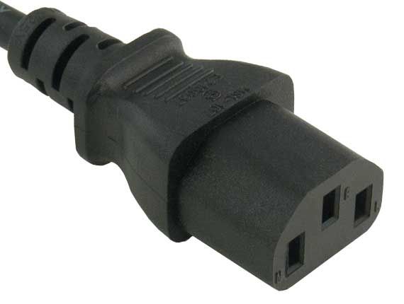 MM682204 C13/5-15P 14AWG Power Cord Cable w/3 Conductor PC Power Connector Socket Black 6 Feet 5 Pack MarginMart Inc 