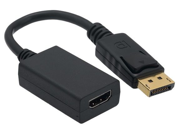6.5 Displayport Male to HDMI Female Adapter Cable with Latches