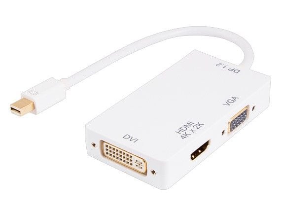 Mini Displayport 1.2 (Thunderbolt™ Compatible) to 4K Female Passive 3-in-1 Adapter Cable