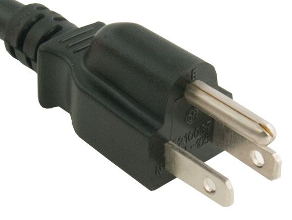 AC Power Cord 5-15P to C13-3 ft 15A/125V 14/3 AWG Iron Box # IBX-4910-03
