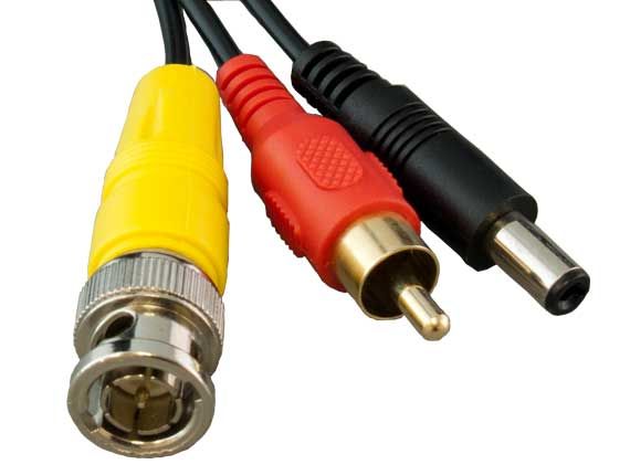 120ft Black Audio Video & Power RCA Cable for Zmodo Security CCTV Camera 