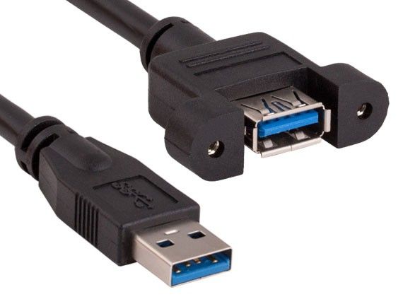 1ft USB Type A Male to Type A Female Cable | usb panel