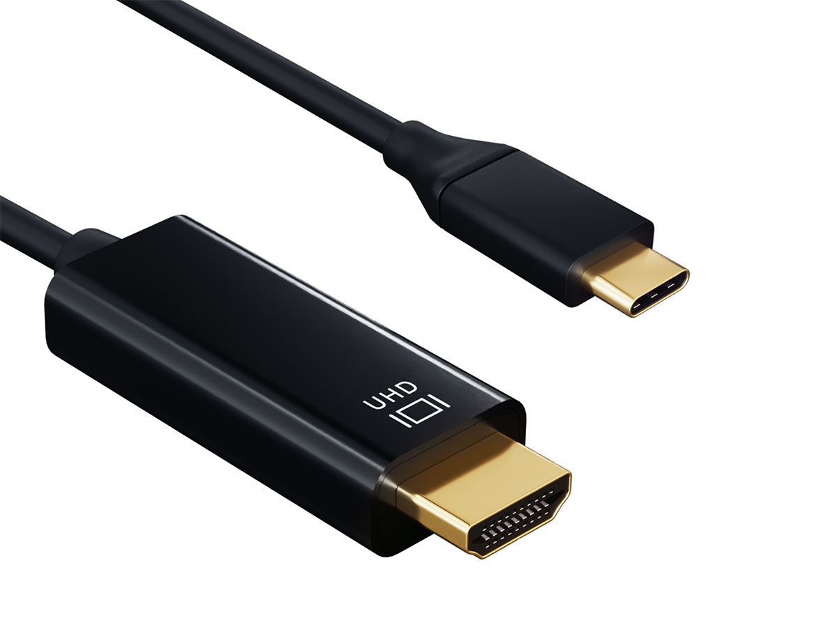 HP - USB C 3.1 Male to HDMI, VGA and Display Port Adapter, HDMI 4k, DP  (Display Port) 4k, VGA 1080P, Black 