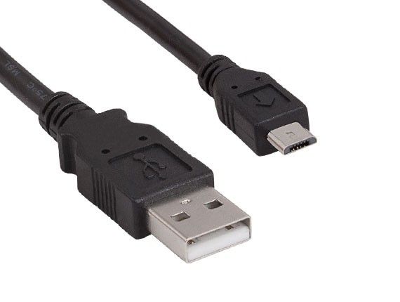 Rejse Dwelling æggelederne 0.5ft USB 2.0 A Male to Micro B Male Cable, Black | usb cable