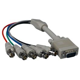 104-500-015 | Câble VGA Bleu VGA vers Van Damme / Mâle / Femelle, BNC 150 mm | RS
