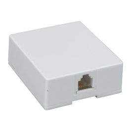 1-port RJ11 6P4C Surface Mount Box, White