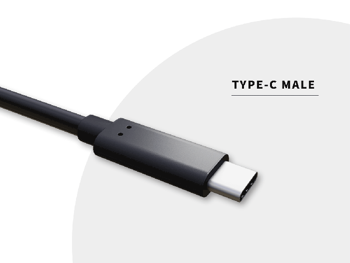 0.5m USB 3.2 Cable Gen 2x1 Type C to Type A Male to Male Cable, Up to 10 Gbps, Black
