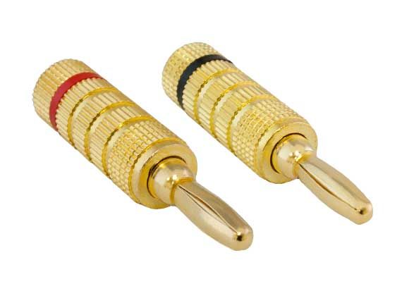 1 Pair of Speaker Banana Plugs Closed Screw Type