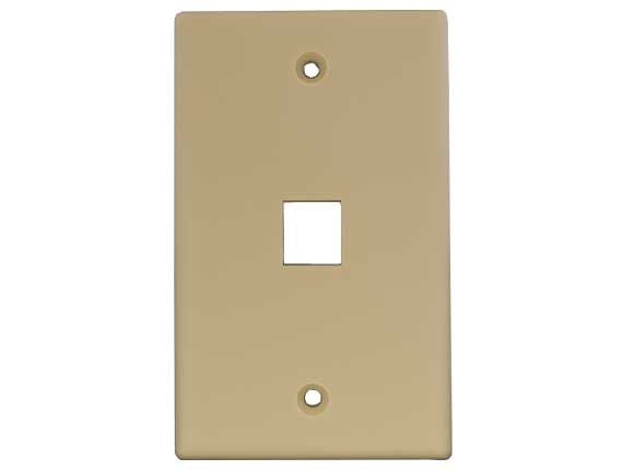 1-Port Wall Plate for Keystone Insert Ivory