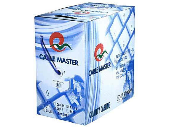 1000ft Cat6 550 MHz Shielded Stranded Bulk Cable, Blue