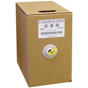 1000ft Cat5e 350 MHz UTP Solid Bulk Cable, Riser Rated (CMR), Yellow