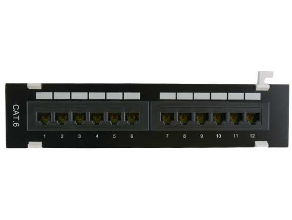 12-port Cat6 110 Type Mini Patch Panel 