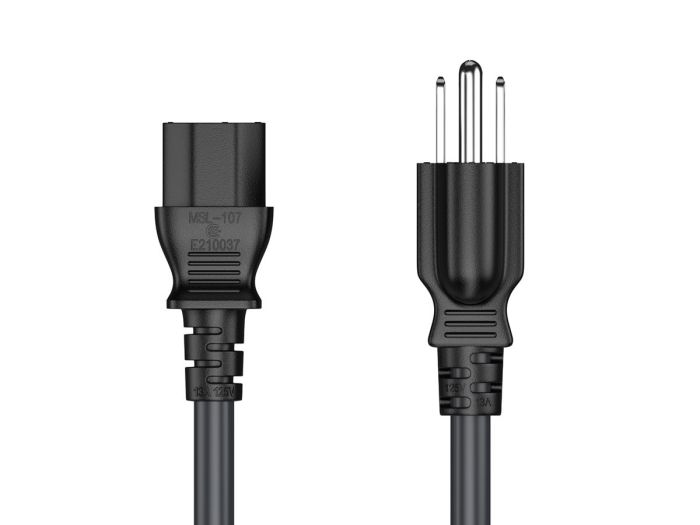 Cable Leader 3ft 16 AWG Universal Power Cord Splitter Cable (NEMA 5-15P to IEC320 C13 x 2), Black 並行輸入品 Power Splitter Cable Leader 3ft 16 AWG Universal Power Cord