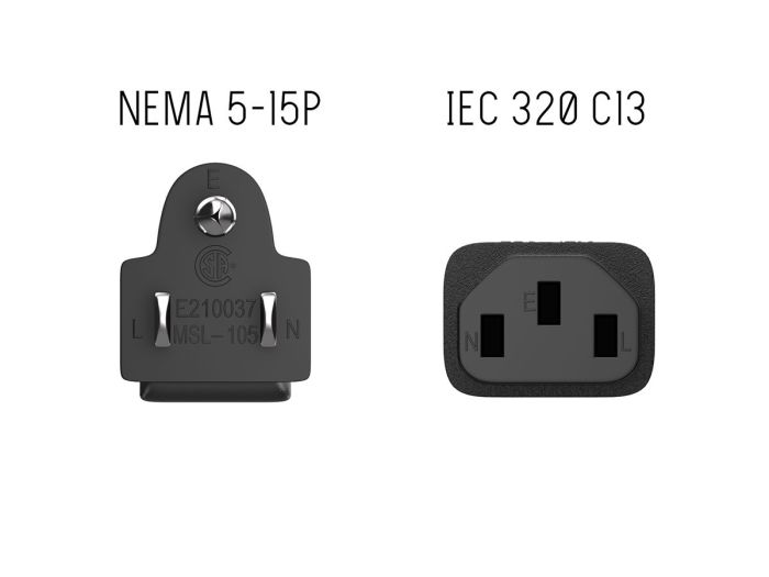Cable Leader 3ft 16 AWG Universal Power Cord Splitter Cable (NEMA 5-15P to IEC320 C13 x 2), Black 並行輸入品 Power Splitter Cable Leader 3ft 16 AWG Universal Power Cord
