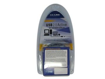 16ft USB 2.0 Active Extension / Repeater Cable IC Chip GL850A