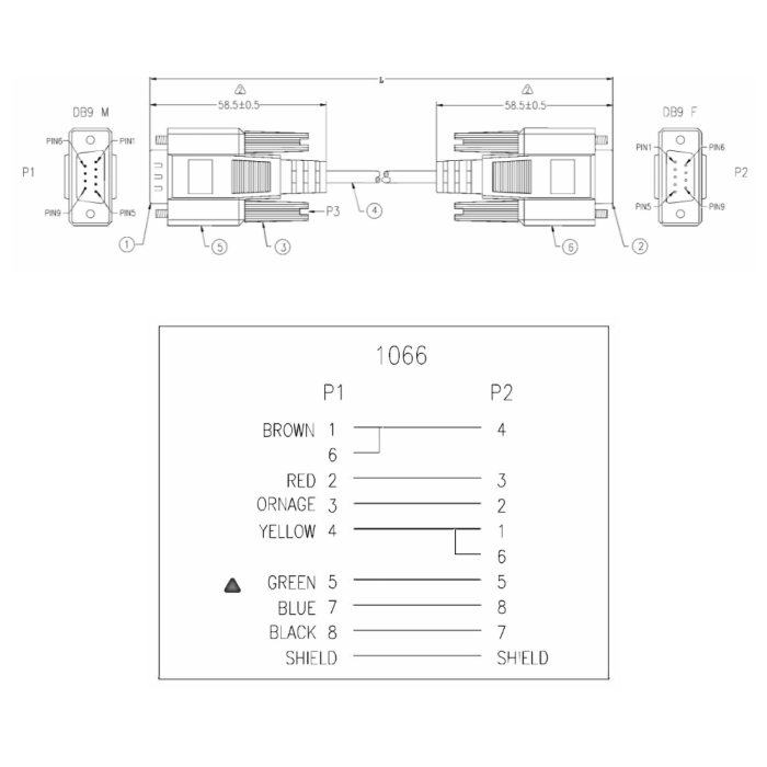 25ft Beige DB9 Male to Female Null Modem Cable with 7 Conductors for Direct Device Connection and Data Transfer